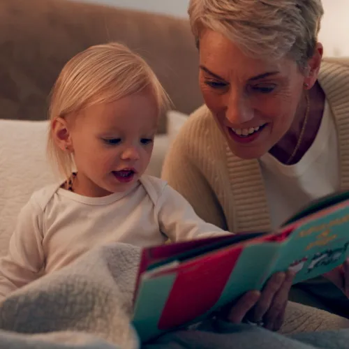 Grandmother reading